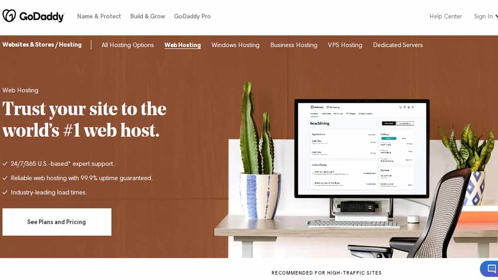 Web Hosting Providers For 2021 - Our Top 6 Best GoDaddy