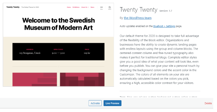 WordPress Themes Twenty Twenty